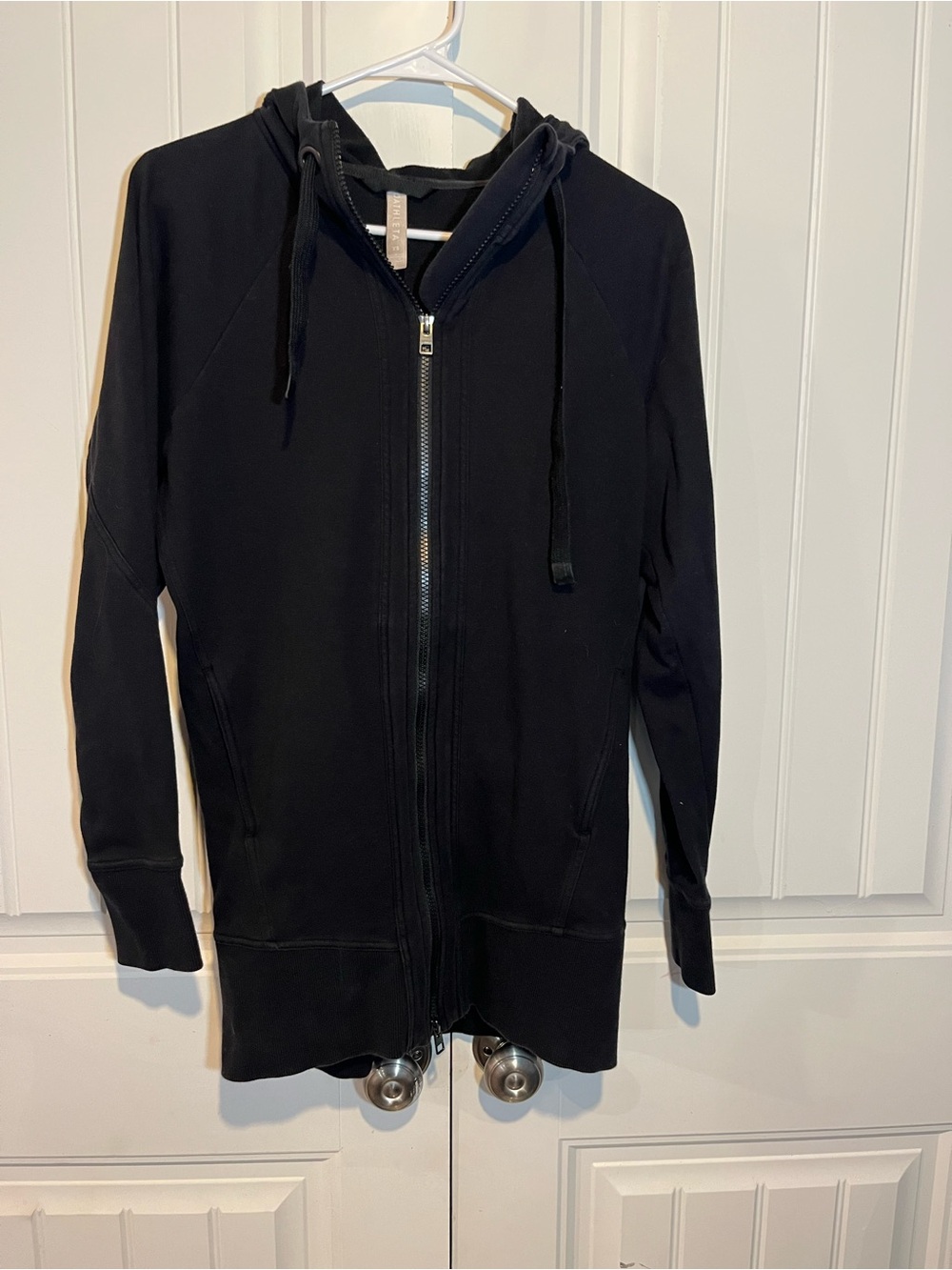 Athleta Black Full-Zip Hooded Jacket